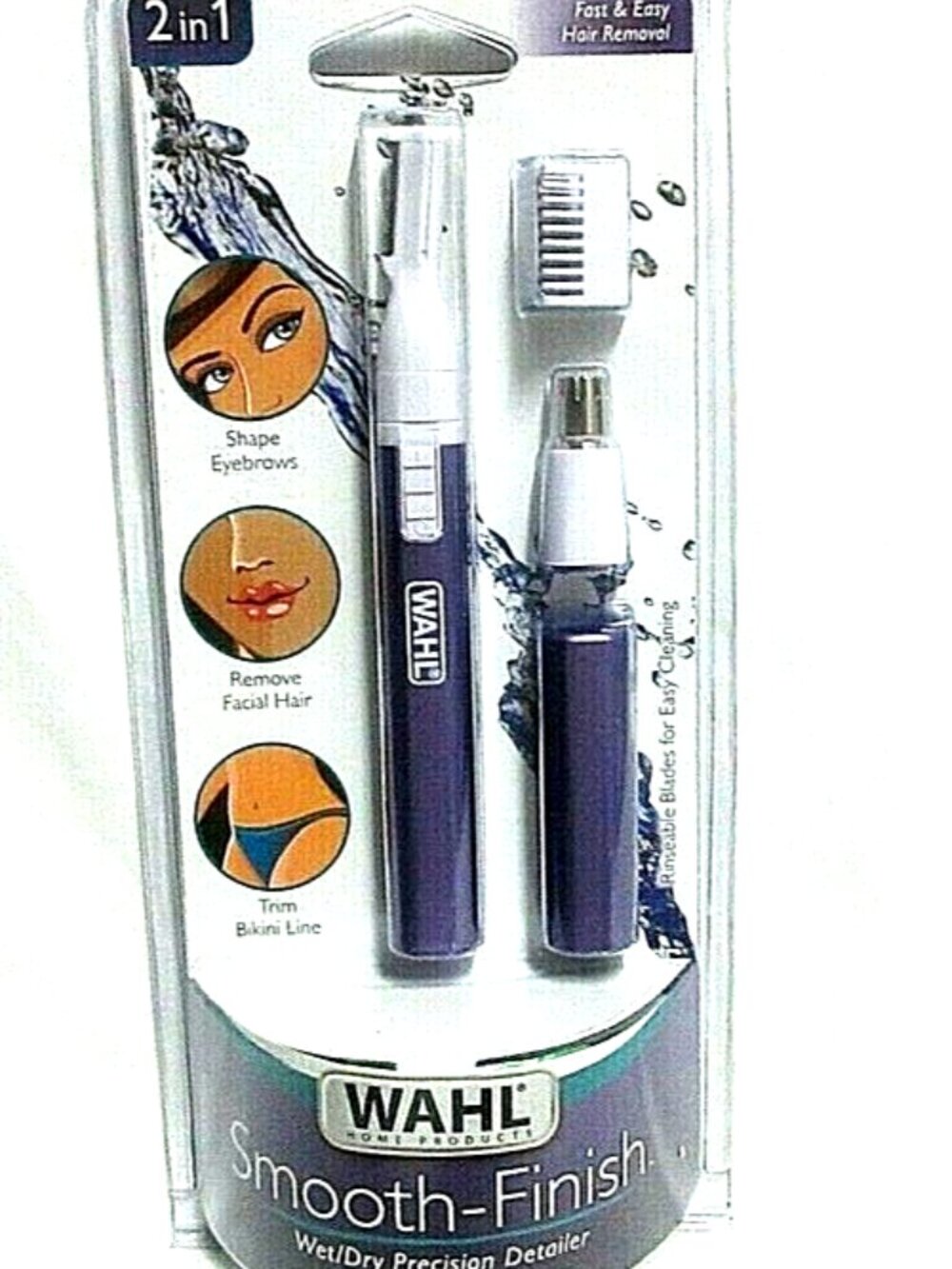 Wahl Smooth Finish Wet Dry Precision Shaver Detailer 2 In 1 Hair Remover